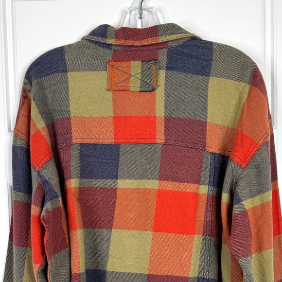 FREE PEOPLE Austin NEW Plaid Buttondown Size L Yellow Ochre Combo We The Free - Picture 10 of 15